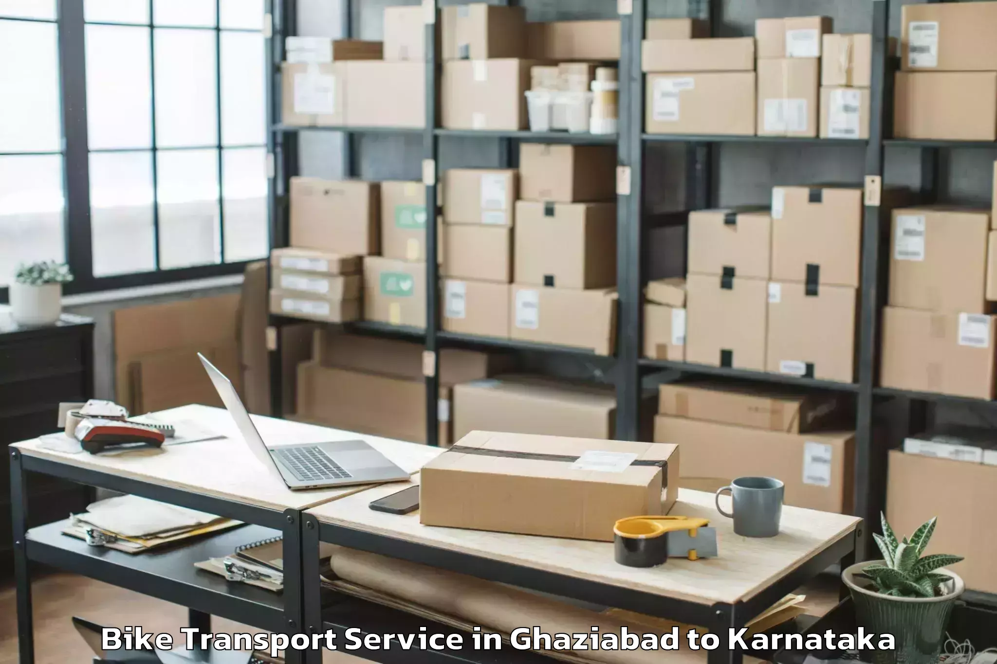 Expert Ghaziabad to Davangere University Davangere Bike Transport